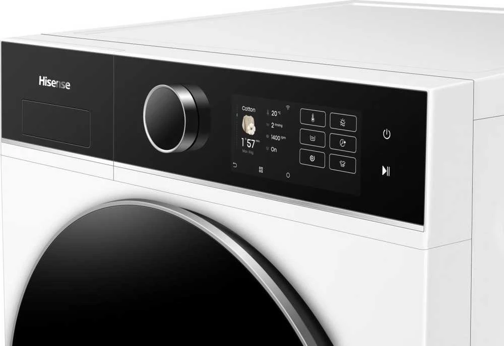 Skalbimo mašina su džiovinimo funkcija Hisense WD5I8043BWF, 8kg / 5kg