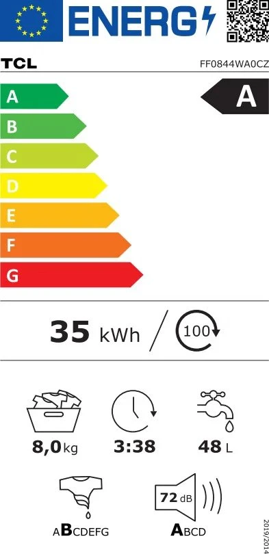 Skalbimo mašina TCL FF0844WA1CZ