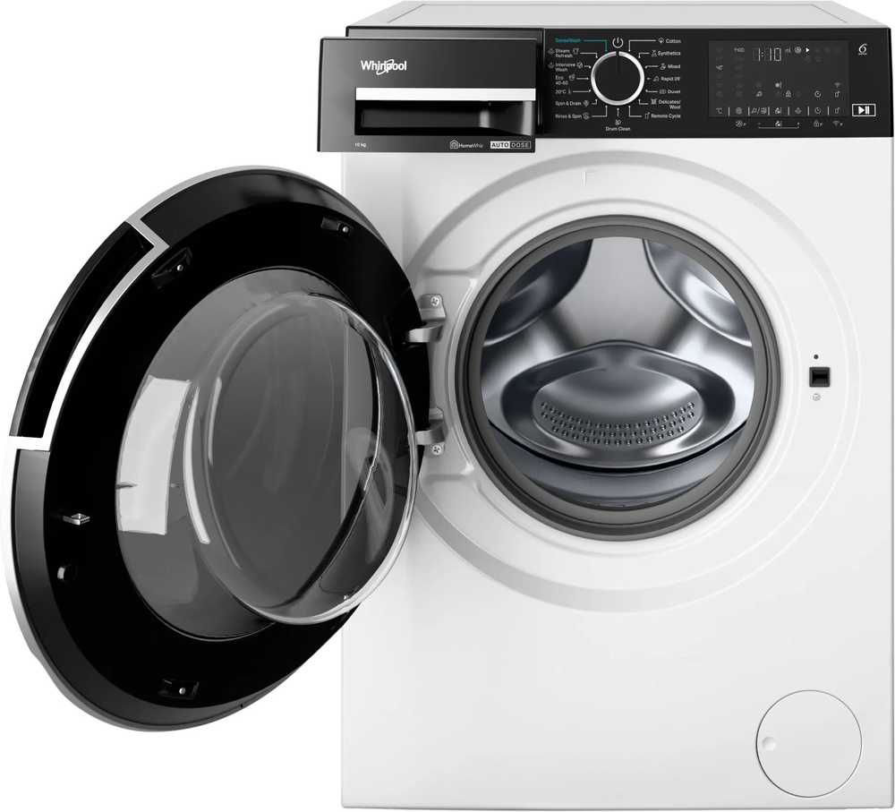 Whirlpool | Skalbimo mašina | WPM 07W ADS EE | Front loading | Energy efficiency class A | Skalbimo talpa 10 kg | 1400 RPM | Gylis 58 cm | Plotis 60 cm | Ekranas | Digital | Steam function | Baltas
