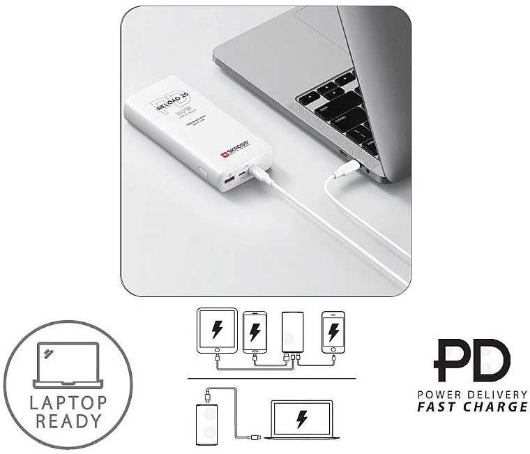 Skross Powerbank Skros Powerbank Reload 20 PD 100 W - Maksimali talpa 20000 mAh