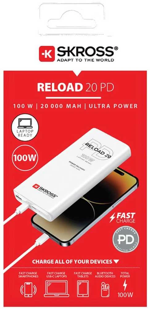 Skross Powerbank Skros Powerbank Reload 20 PD 100 W - Maksimali talpa 20000 mAh