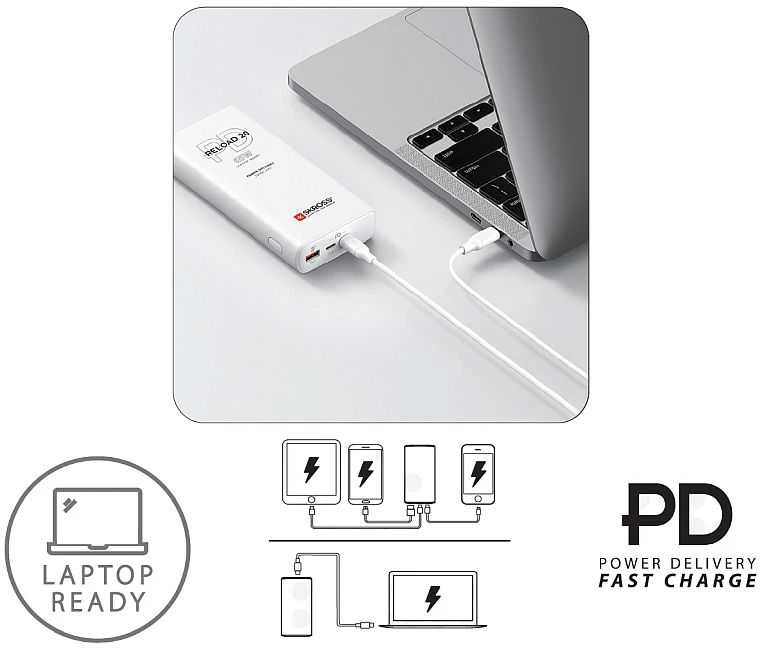 Skross Powerbank Skros Powerbank Reload 20 PD 65 W - Maksimali talpa 20000 mAh