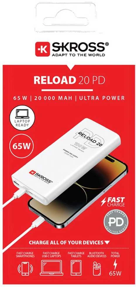 Skross Powerbank Skros Powerbank Reload 20 PD 65 W - Maksimali talpa 20000 mAh