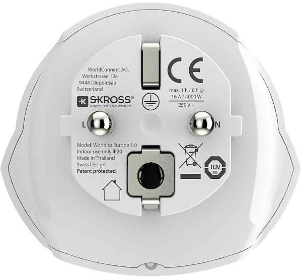 Adapteris Skross, 16 A, 230 V