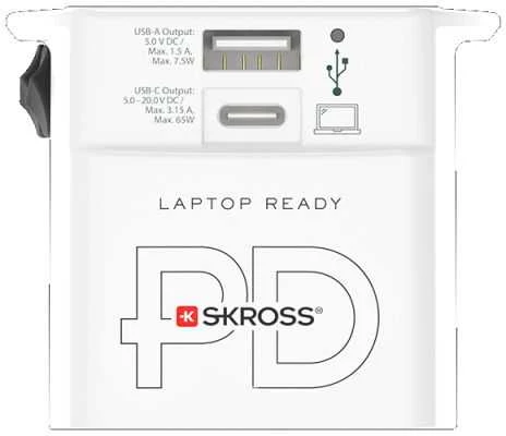 Skross MUV USB AC65PD + kabelis USB-C