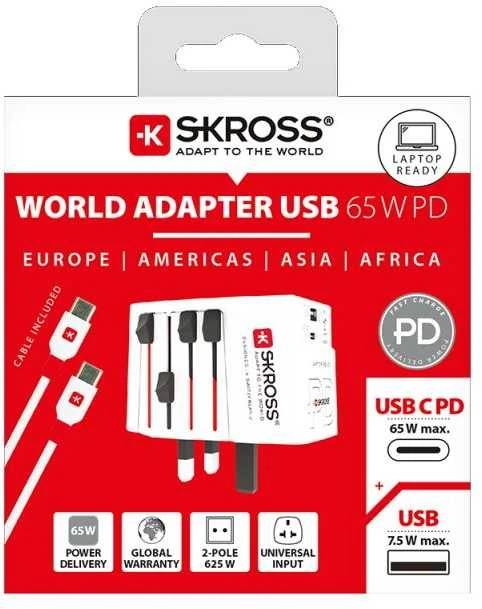 Skross MUV USB AC65PD + kabelis USB-C