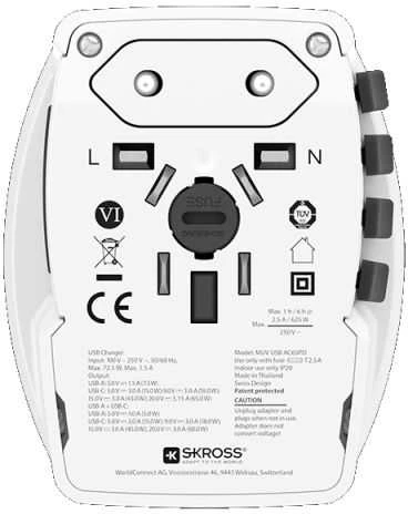 Skross MUV USB AC65PD + kabelis USB-C