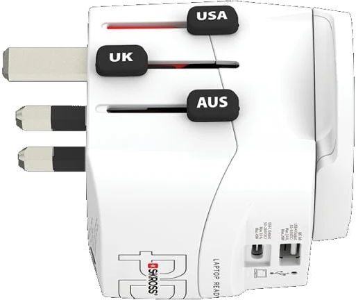 Carruzzo Skross 1.302474 maitinimo kištukų adapteris Universalus Balta