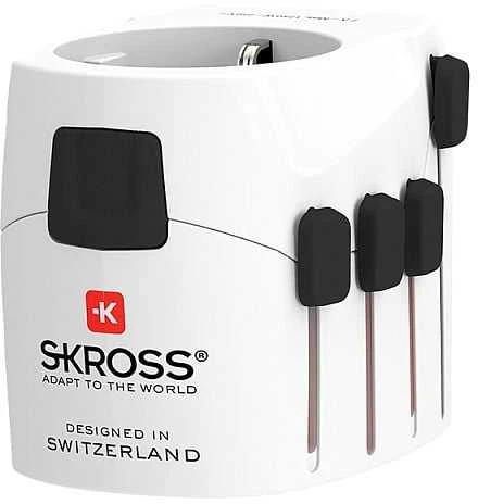 Kelioninis tinklo adapteris 230V 7A PRO kištukai AU/CN/UK/US/IT - lizdas EU SKROSS