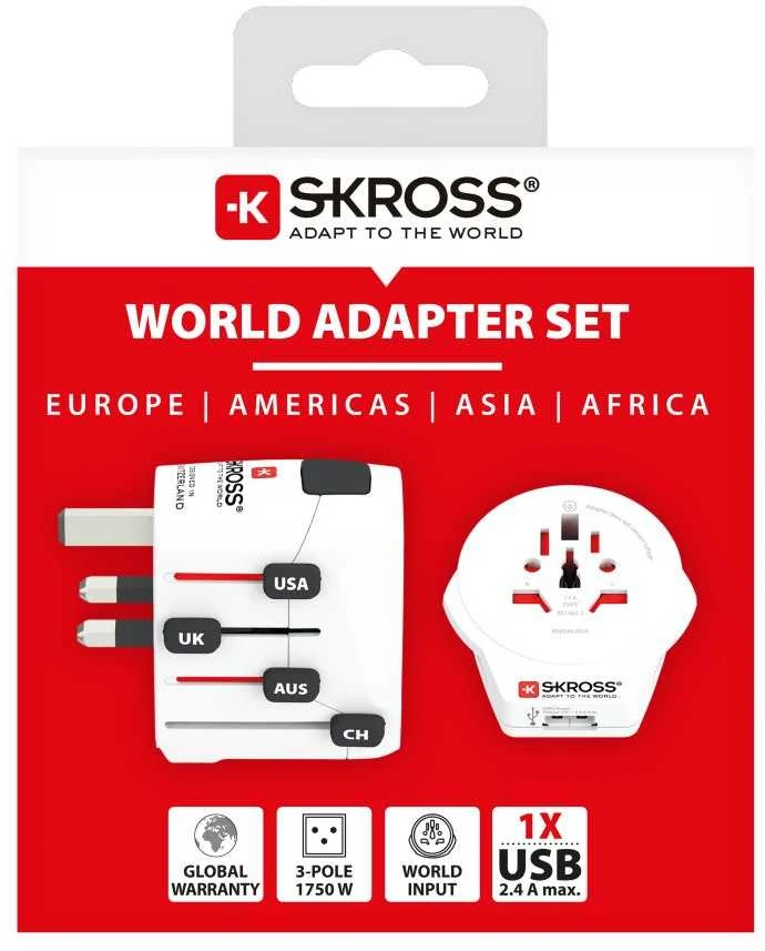 Skross PRO pasaulis ir USB (7A)
