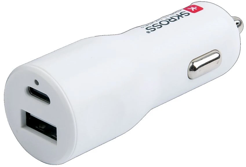 SKROSS USB A+C nabíjecí autoadaptér Dual Car Charger, 20W PD