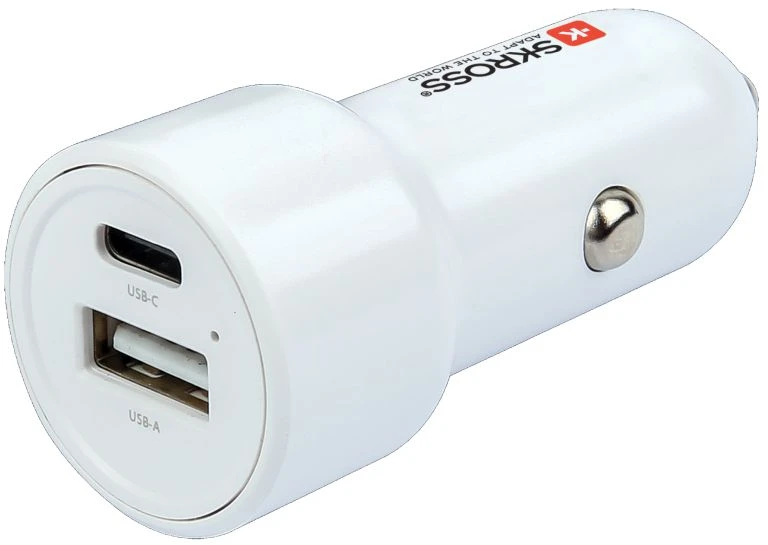 SKROSS USB A+C nabíjecí autoadaptér Dual Car Charger, 65W PD