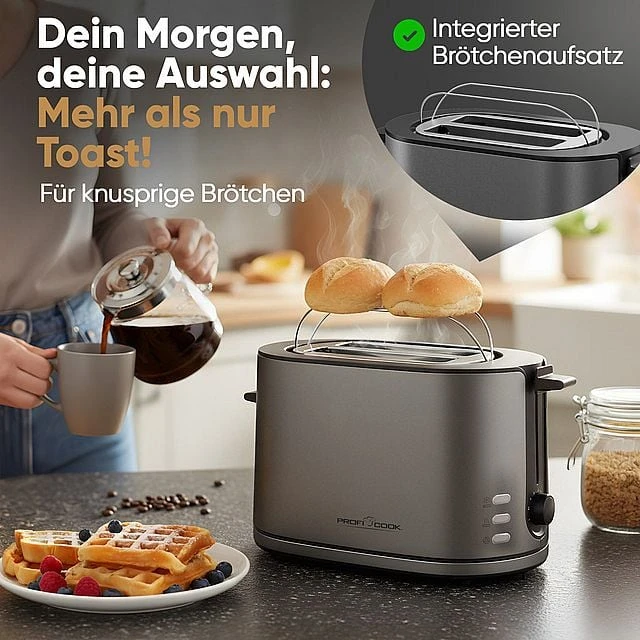 Skrudintuvas Profi Cook ProfiCook PC-TA 1291 2 griežinėliai(-ių) 950 W Antracito spalvos