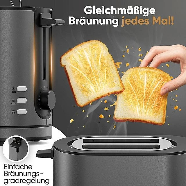 Skrudintuvas Profi Cook ProfiCook PC-TA 1291 2 griežinėliai(-ių) 950 W Antracito spalvos