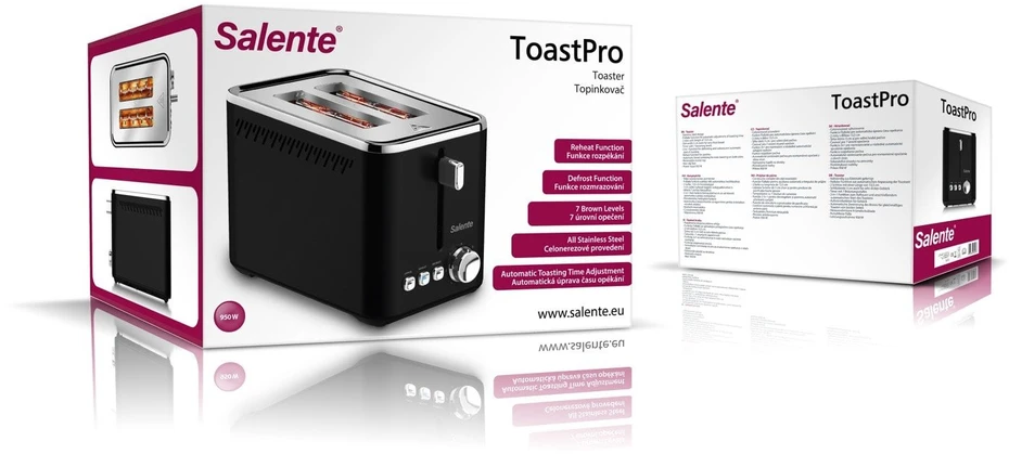 Skrudintuvas Evolveo Salente ToastPro, topinkovač, nerez, černý