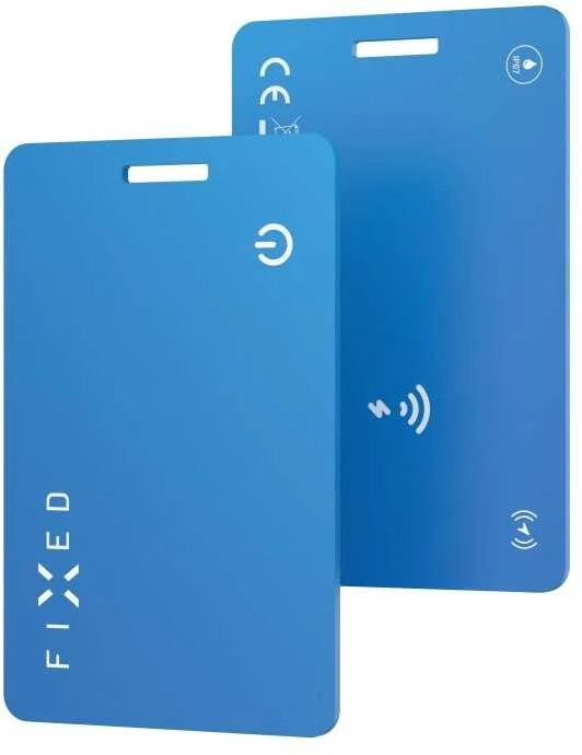 Smart tracker FIXED Tag Card 2 su funkcija Find My, belaidės ładowanie, mėlyna