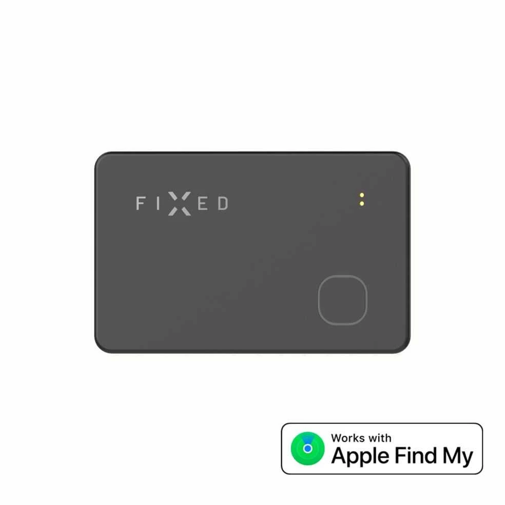 Fixed FIKSUOTA Žymų kortelė su „Find My“ palaikymu, juodas