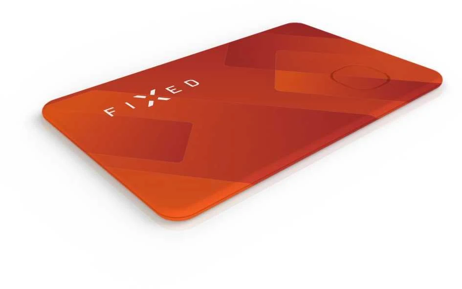 Fixed Smart tracker FIXED Tag Card su obsługą Find My, bezdrátowe nabíjenie, oranżowy