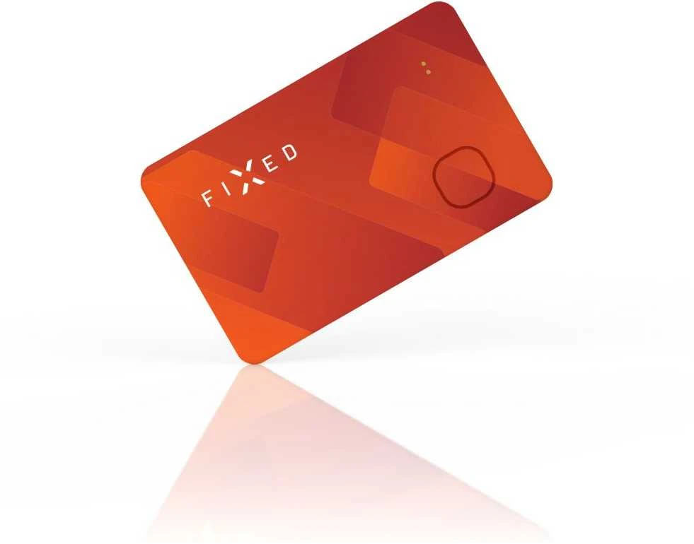 Fixed Smart tracker FIXED Tag Card su obsługą Find My, bezdrátowe nabíjenie, oranżowy