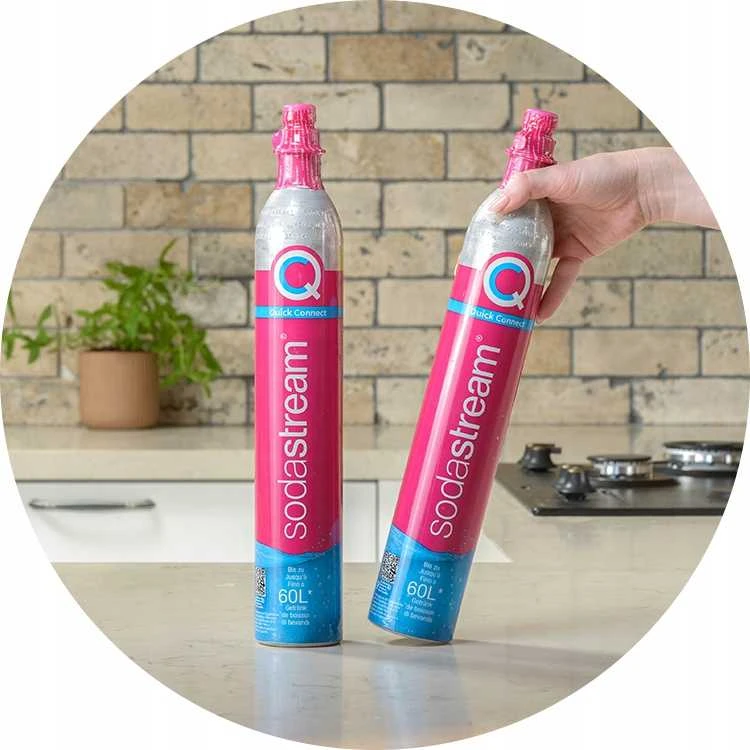 SodaStream Quick Connect CO2 angliarūgštės cilindras 60L, rožinis