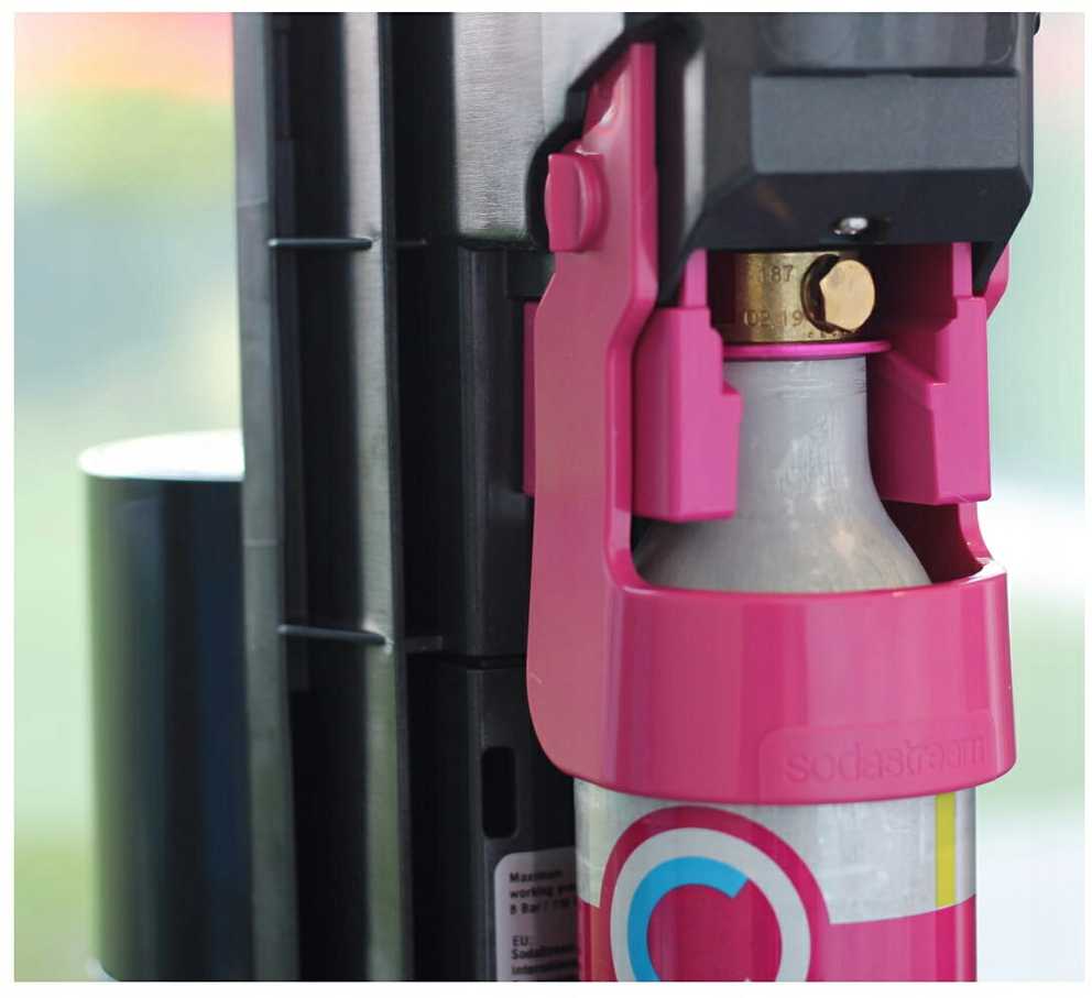SodaStream Quick Connect CO2 angliarūgštės cilindras 60L, rožinis