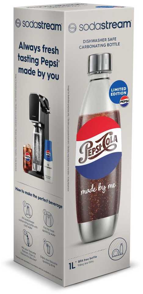 Gertuvė SodaStream Lahev FUSE 1 l Metal PEPSI