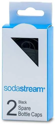 SodaStream plastikinių buteliukų dangteliai - 2 vnt, Juoda spalva