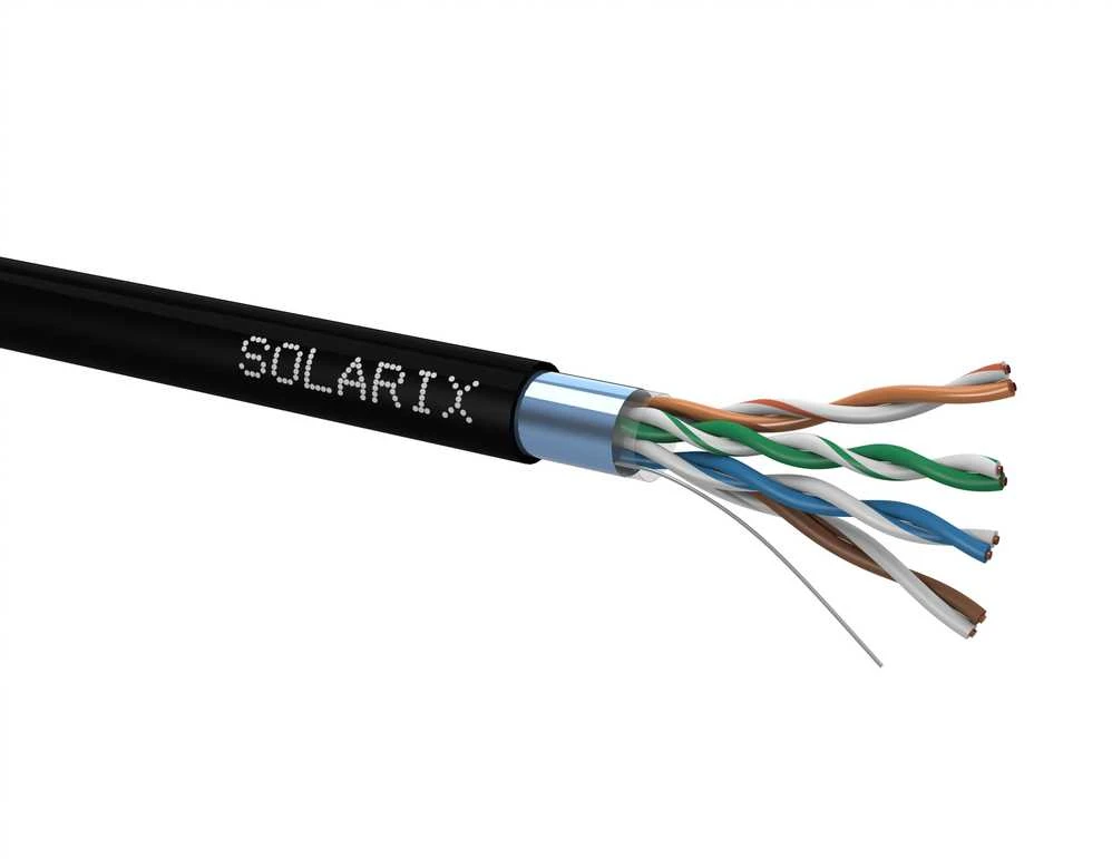 Solarix montavimo kabelis Solarix lauko FTP, Cat5E, laidas, PE, 305m dėžutė SXKD-5E-FTP-PE