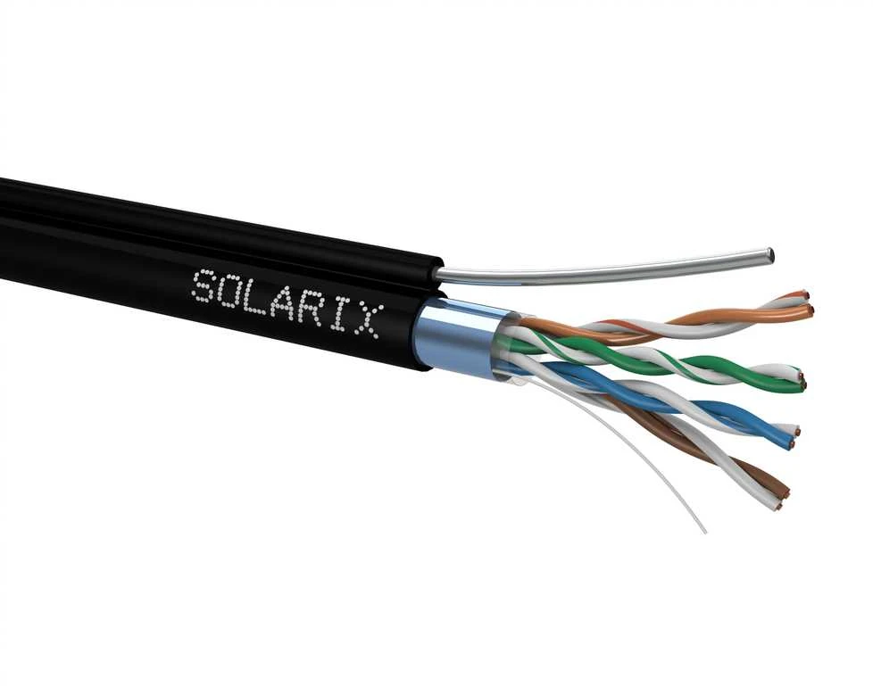 Solarix lauko instaliacijos kabelis FTP CAT5e PE kabelis 305m / konsolinė dėžutė SXKD-5E-FTP-PE-SAM