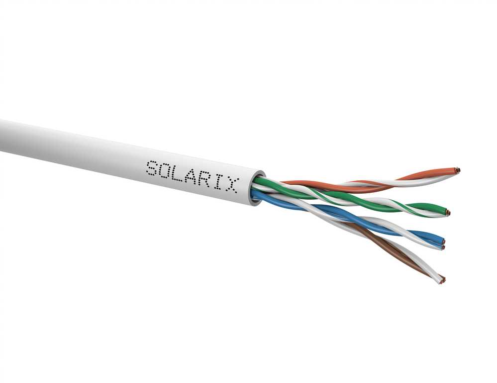 Instaliacinis kabelis Solarix CAT5E UTP PVC Eca 500m/dėž. SXKD-5E-UTP-PVC Solarix