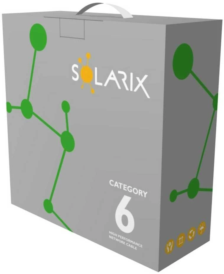 Montavimo kabelis Solarix UTP, Cat6, laidas, PVC, dėžutė 100m SXKD-6-UTP-PVC