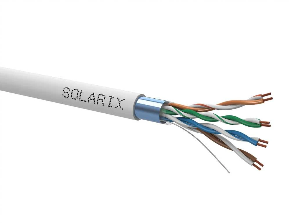 Solarix CAT5e instaliacinis kabelis, FTP, PVC, 305 m gijos, dėžutė (SXKL-5E-FTP-PVC-GY)