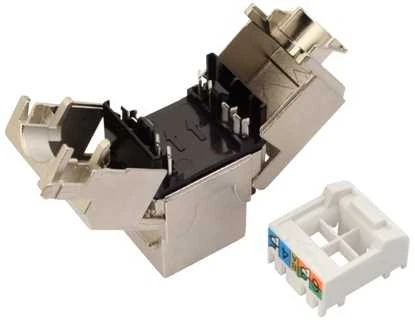 Solarix 10G samořezný Keystone CAT6A STP RJ45 SXKJ-10G-STP-BK-SA