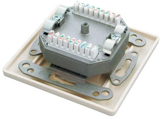 Solarix lizdas 2 x CAT5e STP RJ45 įleidžiamas baltas