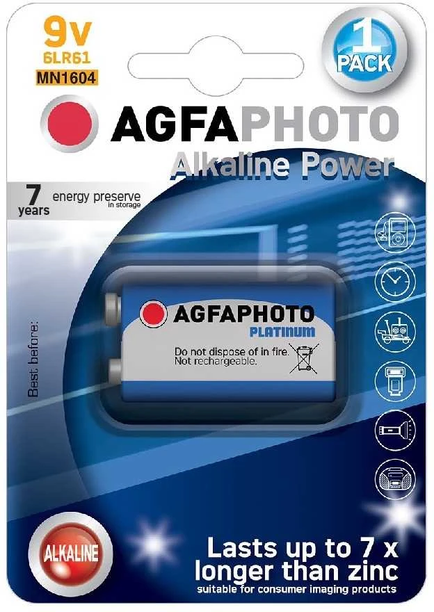 Solight AgfaPhoto Elementai šarminiai 9V