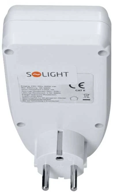 Solight Šviesus skaitmeninis elektros suvartojimo skaitiklis. energija, didelis ekranas
