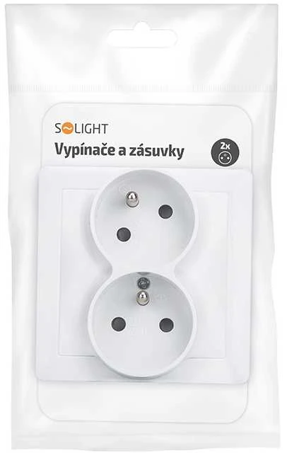 Solight 5B172 dvigubas stalčius Plonas baltas