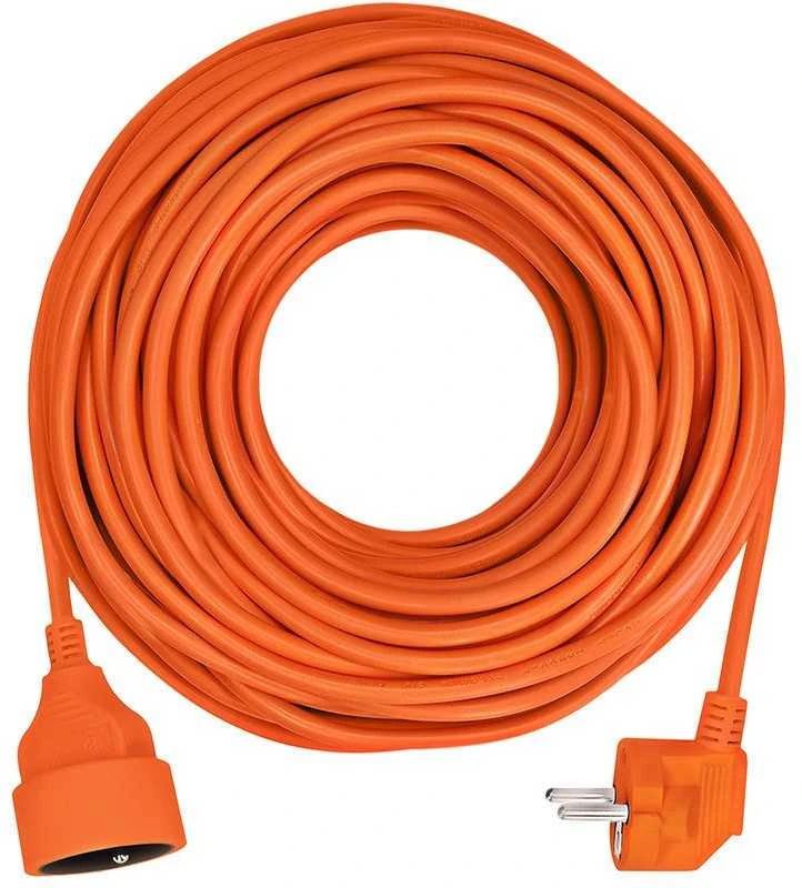 Solight prailginimo laidas - jungtis, 1 lizdas, 30 m, 3 x 1,5 mm2, oranžinis