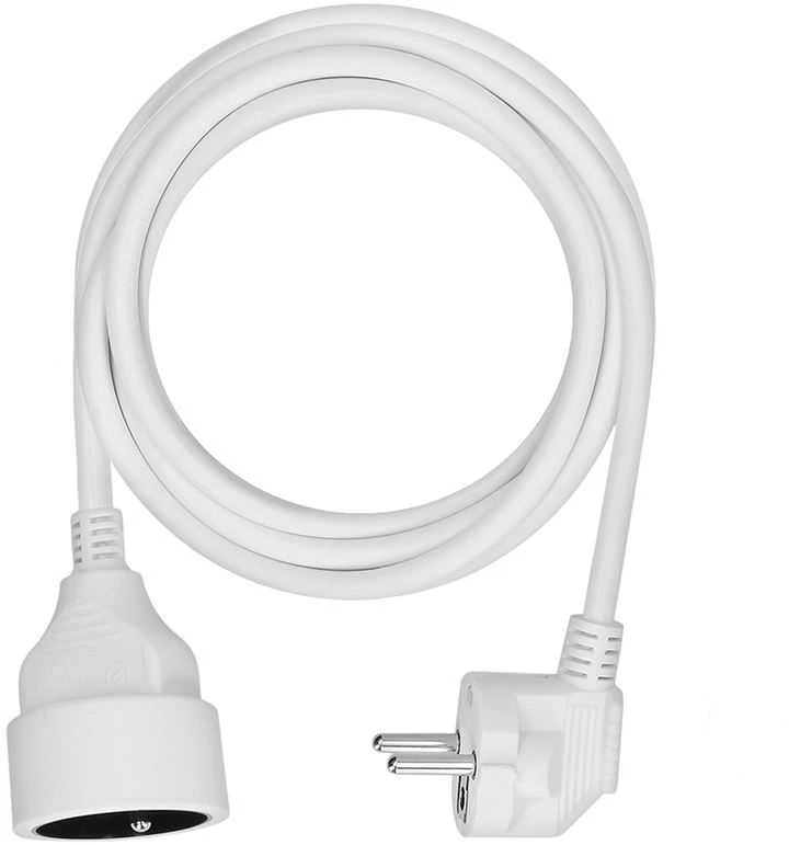 Solight prailginimo laidas - jungtis, 1 lizdas, 3m, 3 x 1mm2, baltas