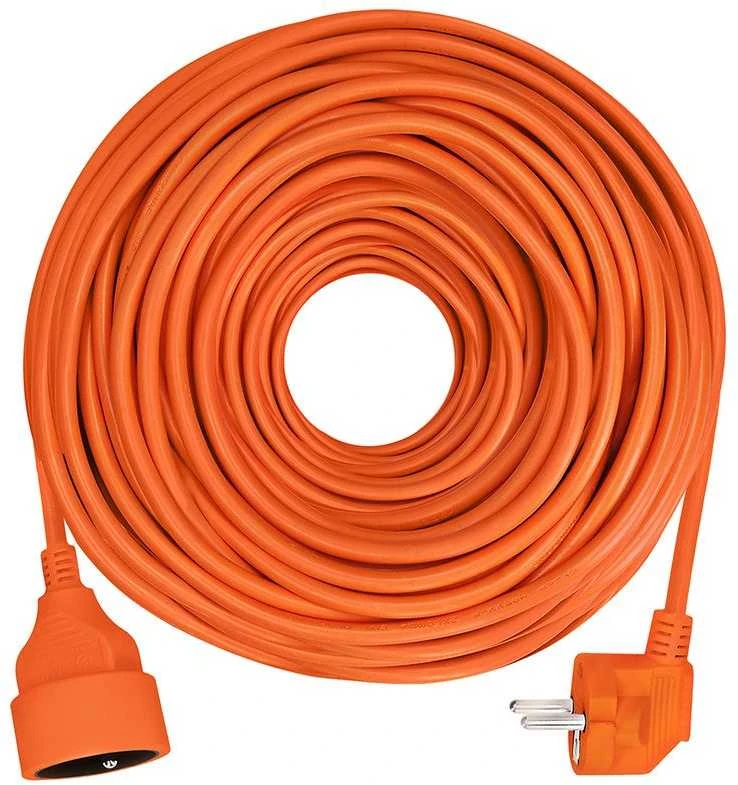 Solight prailginimo laidas - jungtis, 1 lizdas, 25m, 3 x 1,5mm2, oranžinis