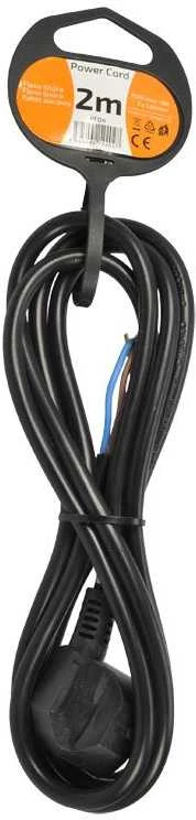 Solight flekso kabelis, 3x 1mm2, juodas, 2m