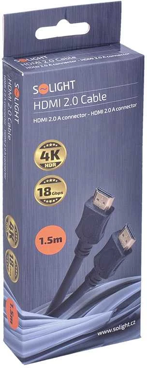 Solight HDMI 2.0 laido pakuotė 1,5 m