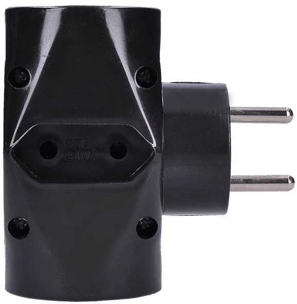 Solight hub, 2,5A + 2x 10A, juodas