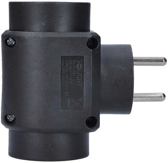 Solight hub, 2,5A + 2x 10A, juodas