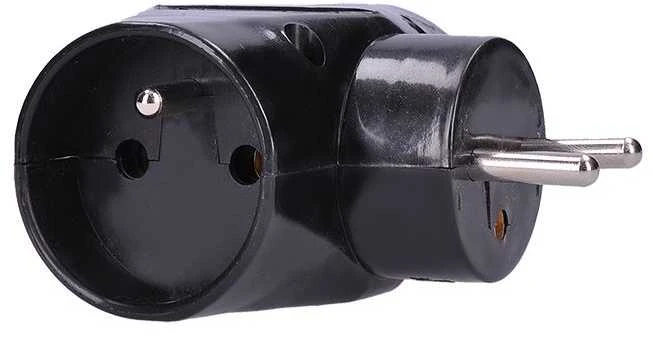 Solight hub, 2,5A + 2x 10A, juodas