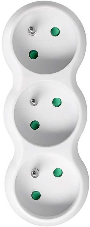 Solight hub, 3 x 10A, baltas