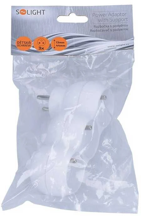 Solight stebulė su atrama, 3 x 10A, baltas