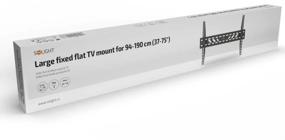 Solight 1MF40 didelis fiksuotas laikiklis plokščiam televizoriui nuo 94 iki 165 cm (37" - 65")