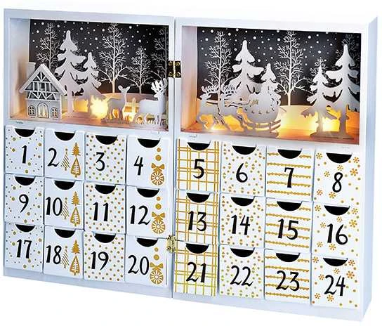 Solight LED dekoracinis advento kalendorius - knyga, 8x LED, 40x30cm, 2x AAA