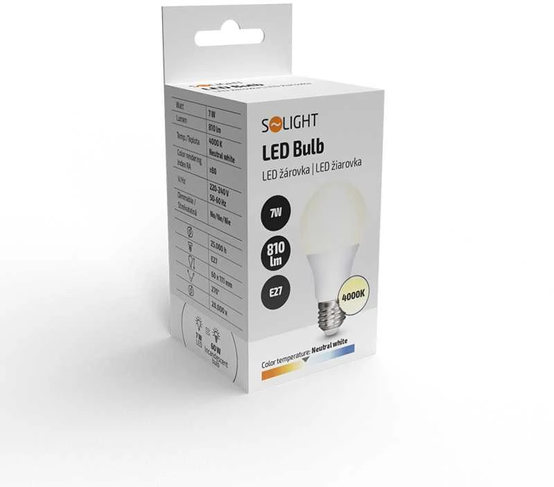 „Solight WZ517-2“ klasikinės formos LED lemputė 7 W
